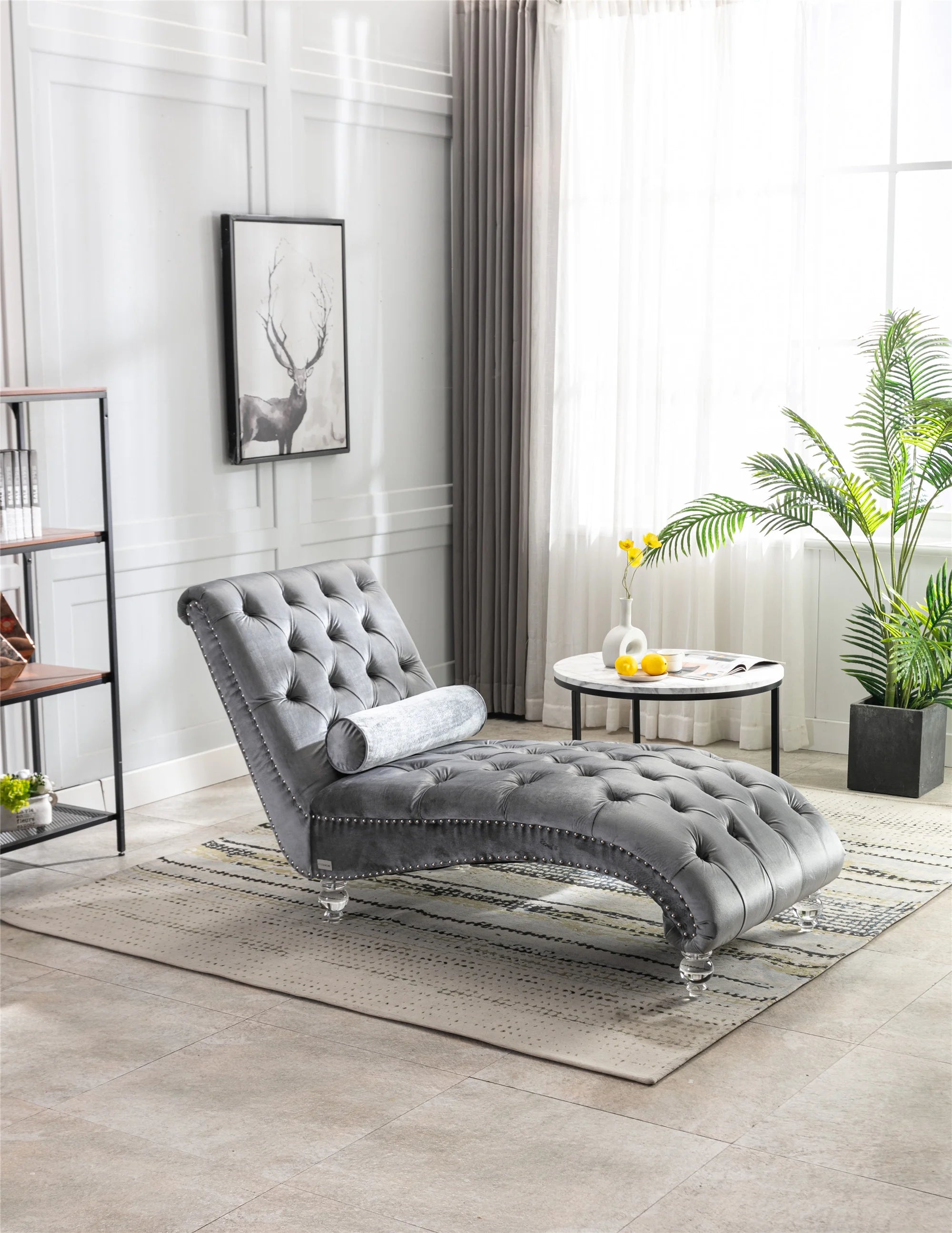 Leisure Concubine Sofa With Acrylic Feet H852089