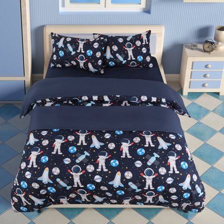 5 Piece Kids Bedding Set Brushed Polyester Space Astronaut Pattern Full L692088