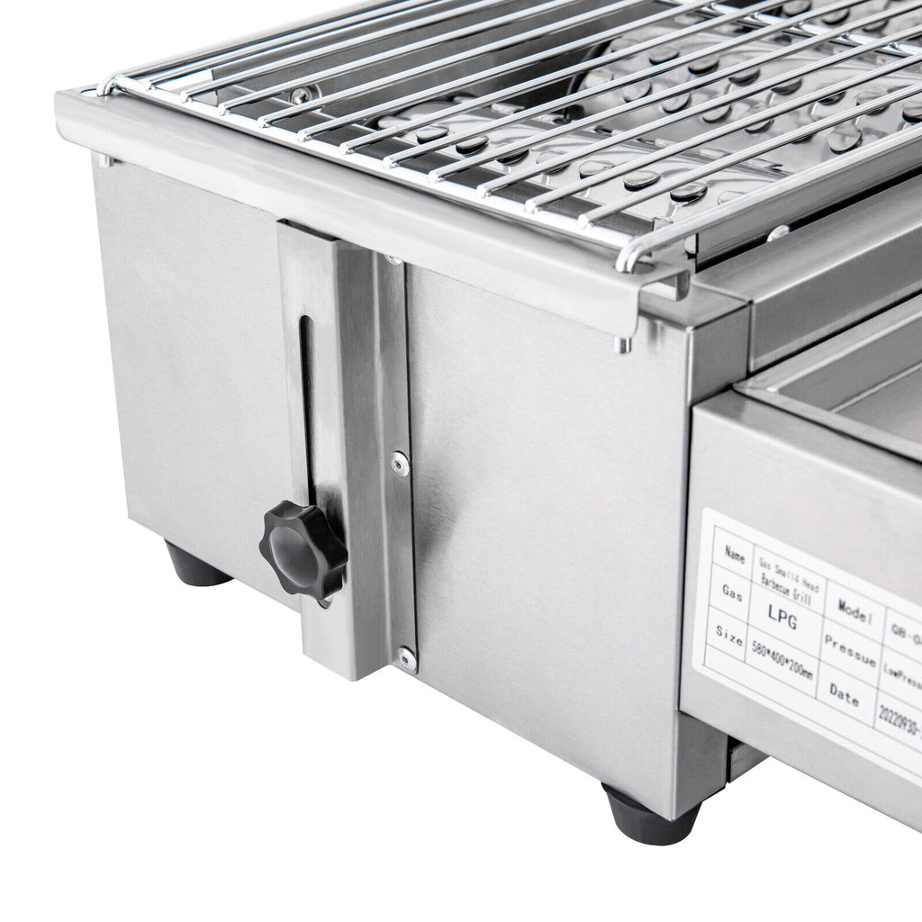 4-Burner Portable Propane Gas Grill with Steel Hood D593404