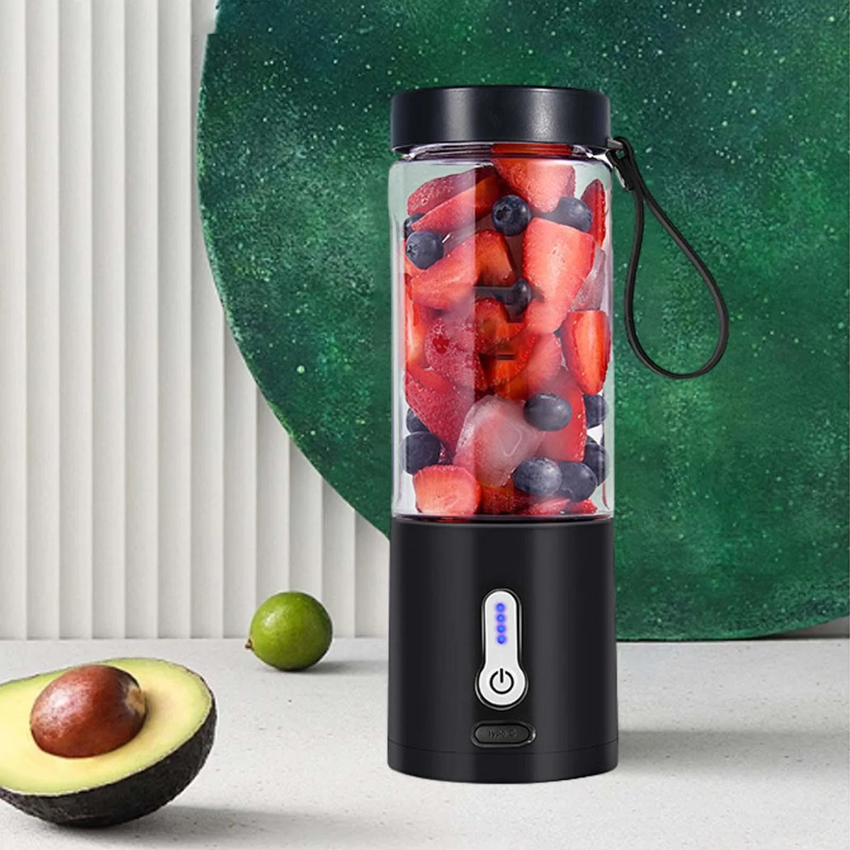 Black Electric USB Juicer Cup 530ml A6785