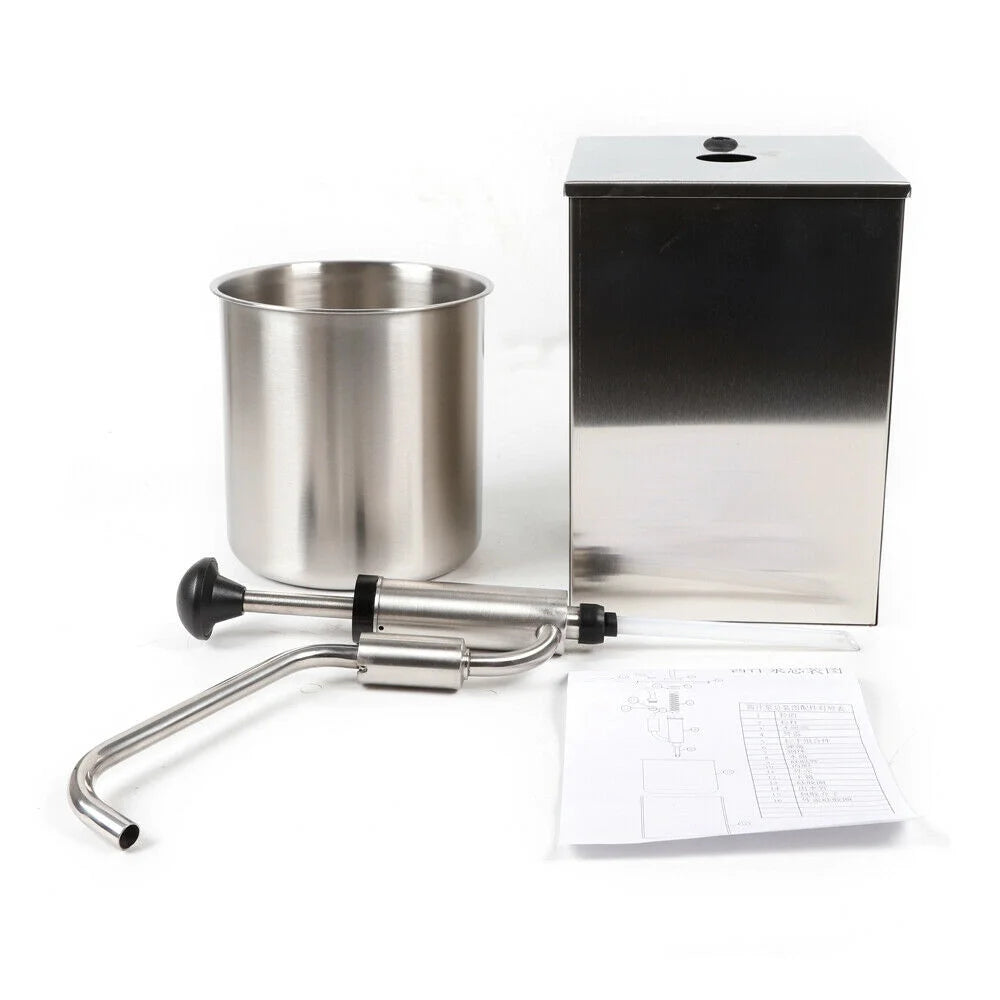 4L Stainless Steel Single Head Condiment Dispenser Pump X20665