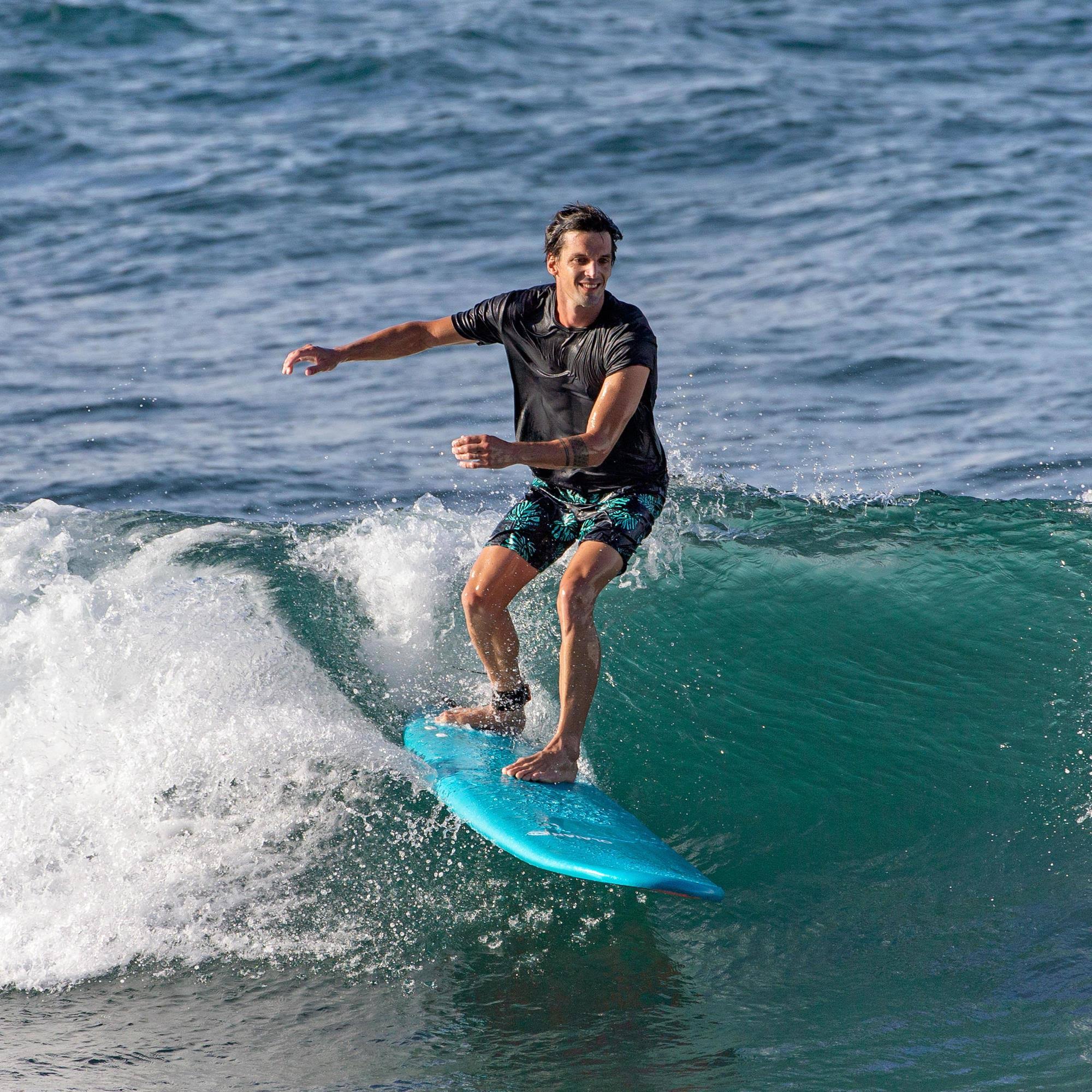 7x22 Foam Surfboard with Leash and 3 Fins X75284