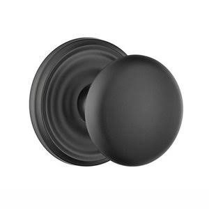 Flat Black Double Dummy Door Knob with Regular Rose U14559