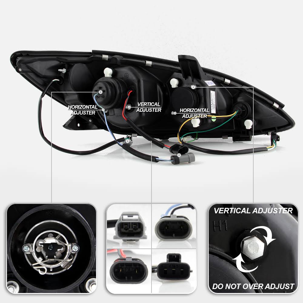 Chrome Projector Headlights T15395