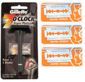 Safety Razor with 5 Blades and Double Edge Safety Razor Blades 10 ct. (Pack of 3) T430