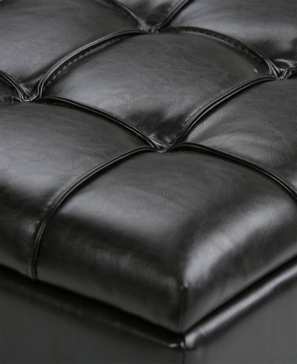 3 Piece Faux Leather Storage Ottoman N263