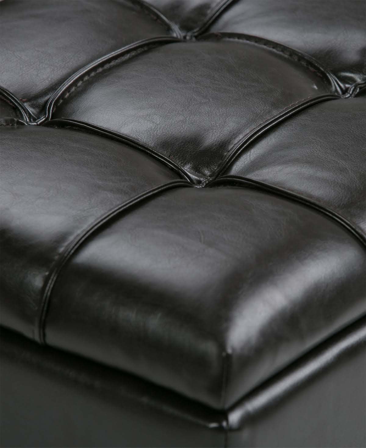 3 Piece Faux Leather Storage Ottoman N263