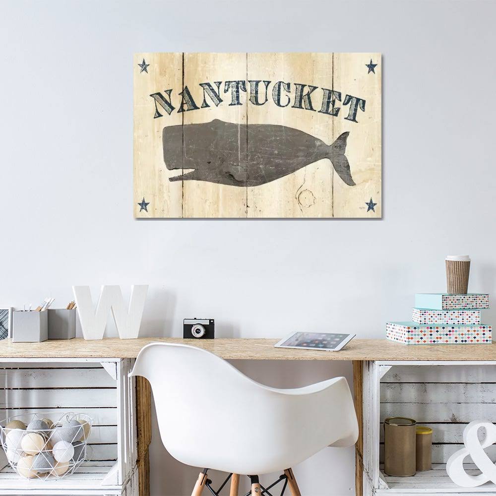 Nantucket Whale Print Canvas Art G5234