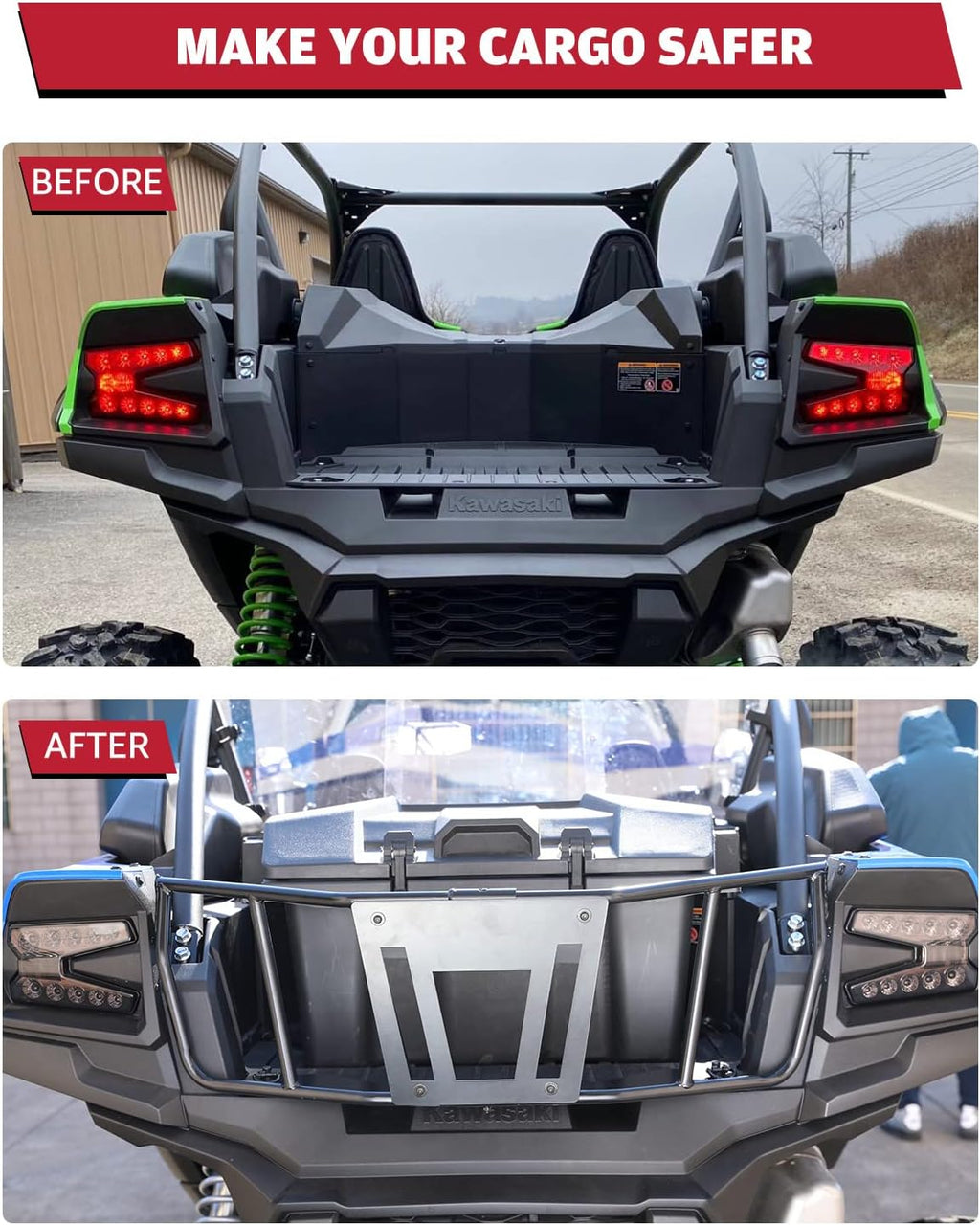 Heavy Duty Steel Black Bed Enclosure for Kawasaki Teryx KRX 1000 I270