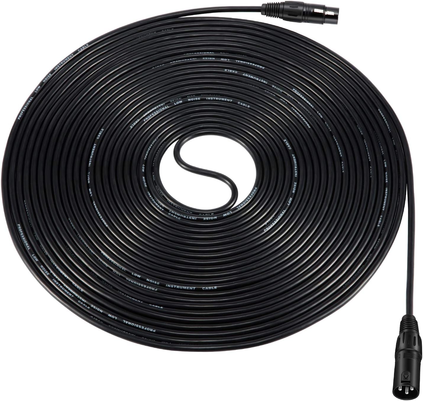 50ft XLR Microphone Male to Female Mic Cables Black 3-Pack B30892