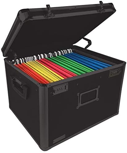 Locking File Storage Chest, Tactical Black, Pack of 2 J382