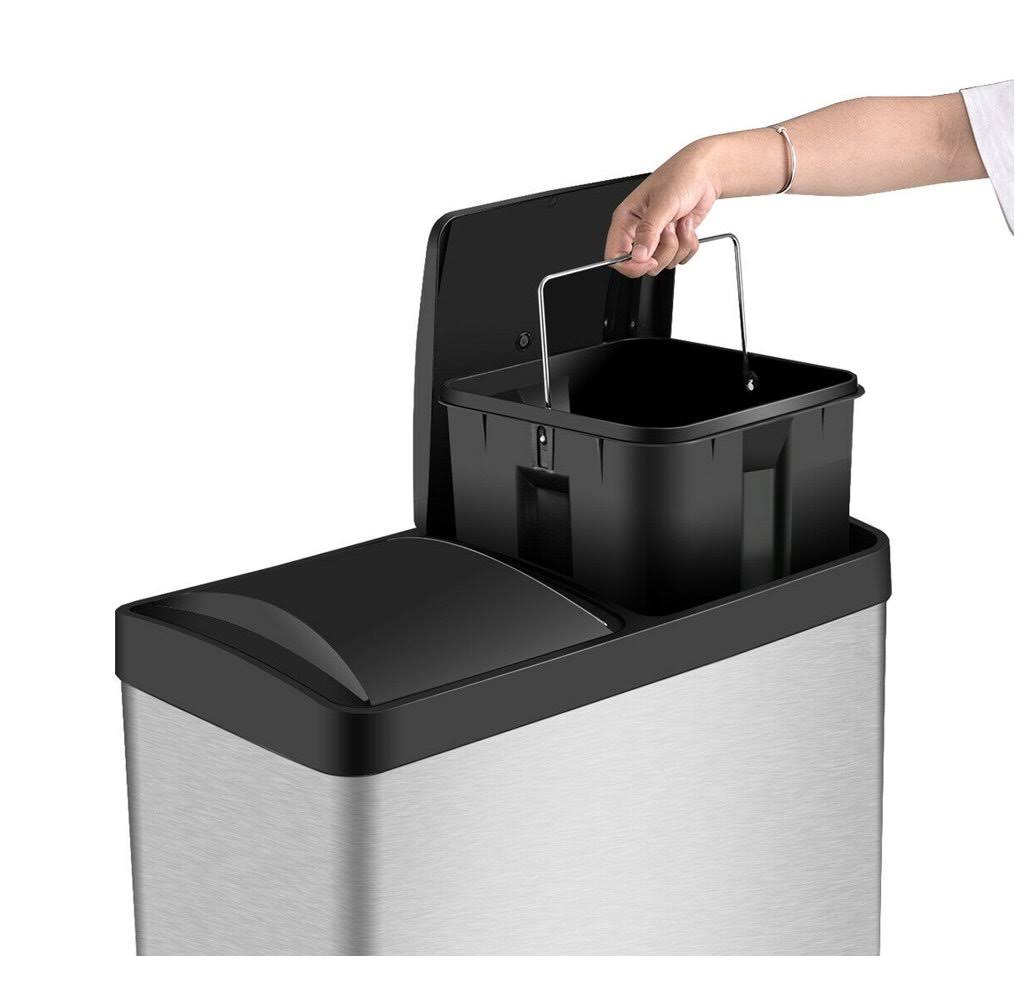 Stainless Steel 16 Gallon Dual Step Trash Can B911488