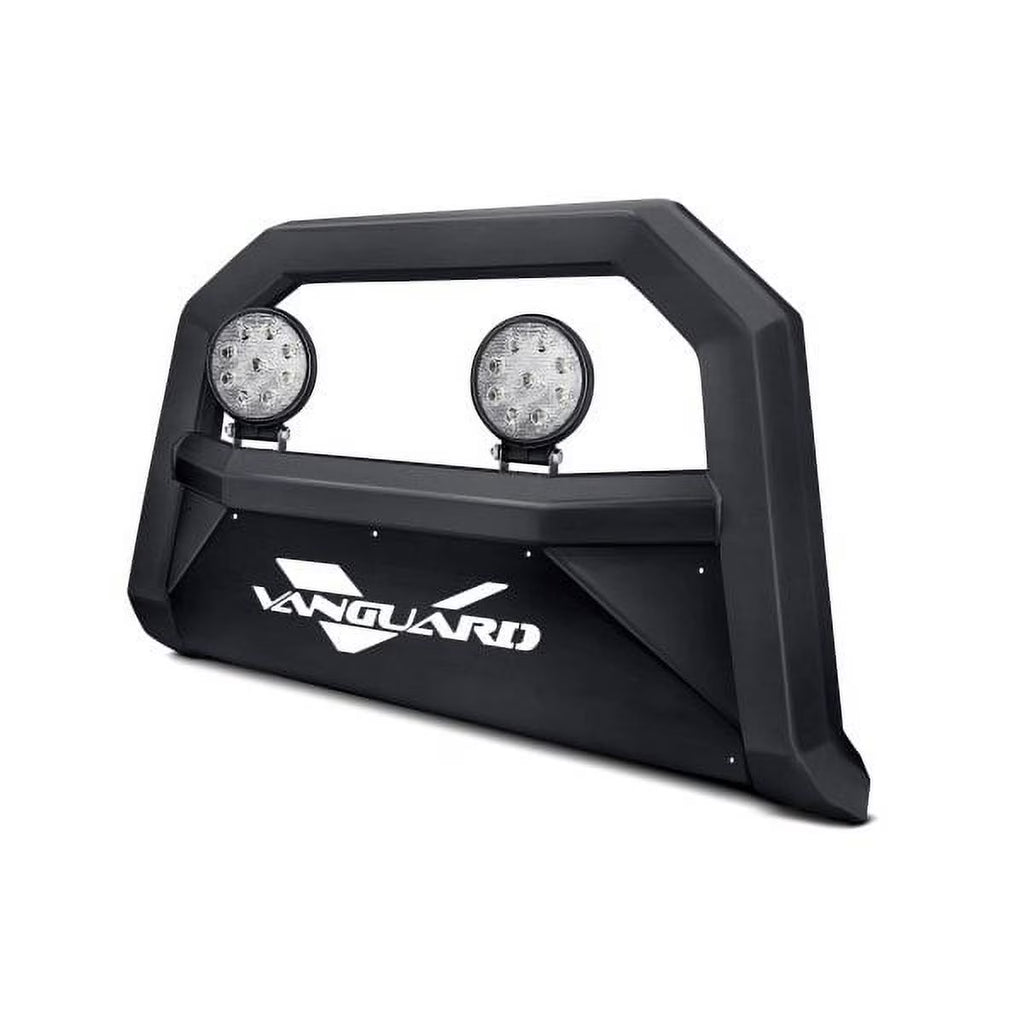 Black Powdercoat Bull Bar with 4.5in Round LED Kit R8066