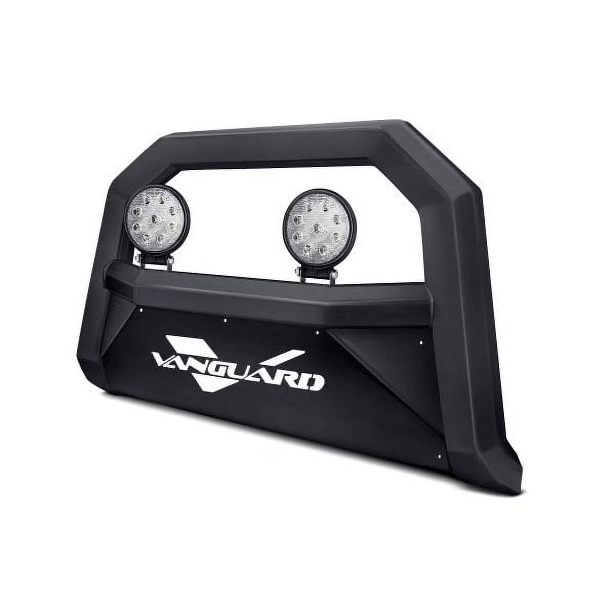 Black Powdercoat Bull Bar with 4.5in Round LED Kit R8066