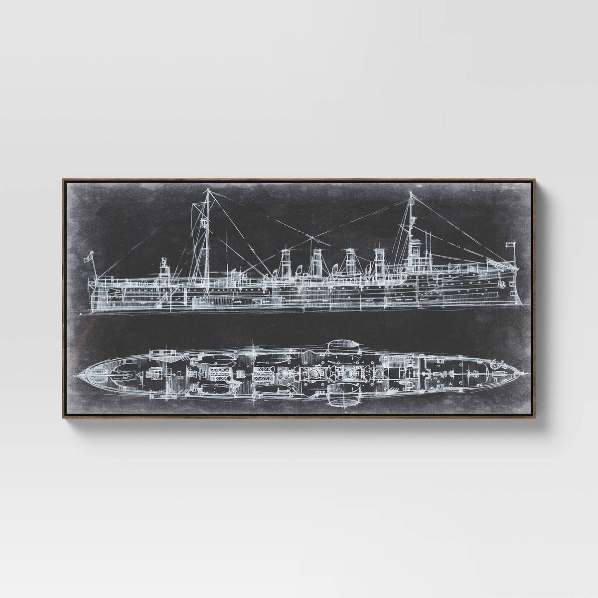 White/Black Framed Wall Canvas C922717