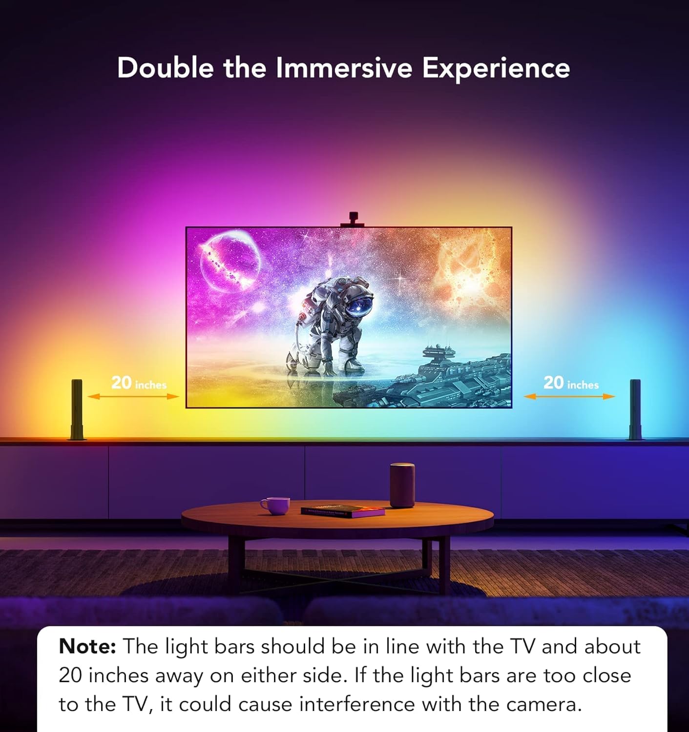 Smart Wi-Fi RGBIC LED TV Backlight with Camera G411