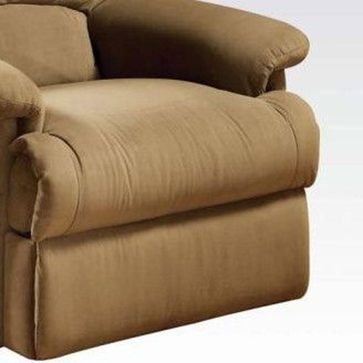 Light Brown Microfiber Manual Recliner V20434