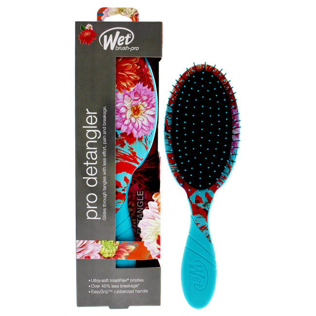 Teal Pro Detangler Brush - 1 Pc Hair Brush V9452