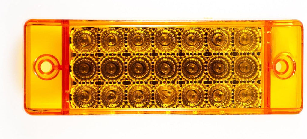 Amber 21 LED Side Marker Clearance Light Rectangle 12V Truck Trailer Camper O154563