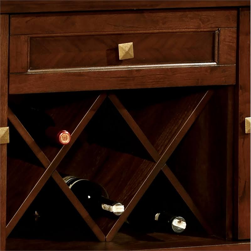 Solid Wood 1-Drawer Server in Brown Cherry X851124