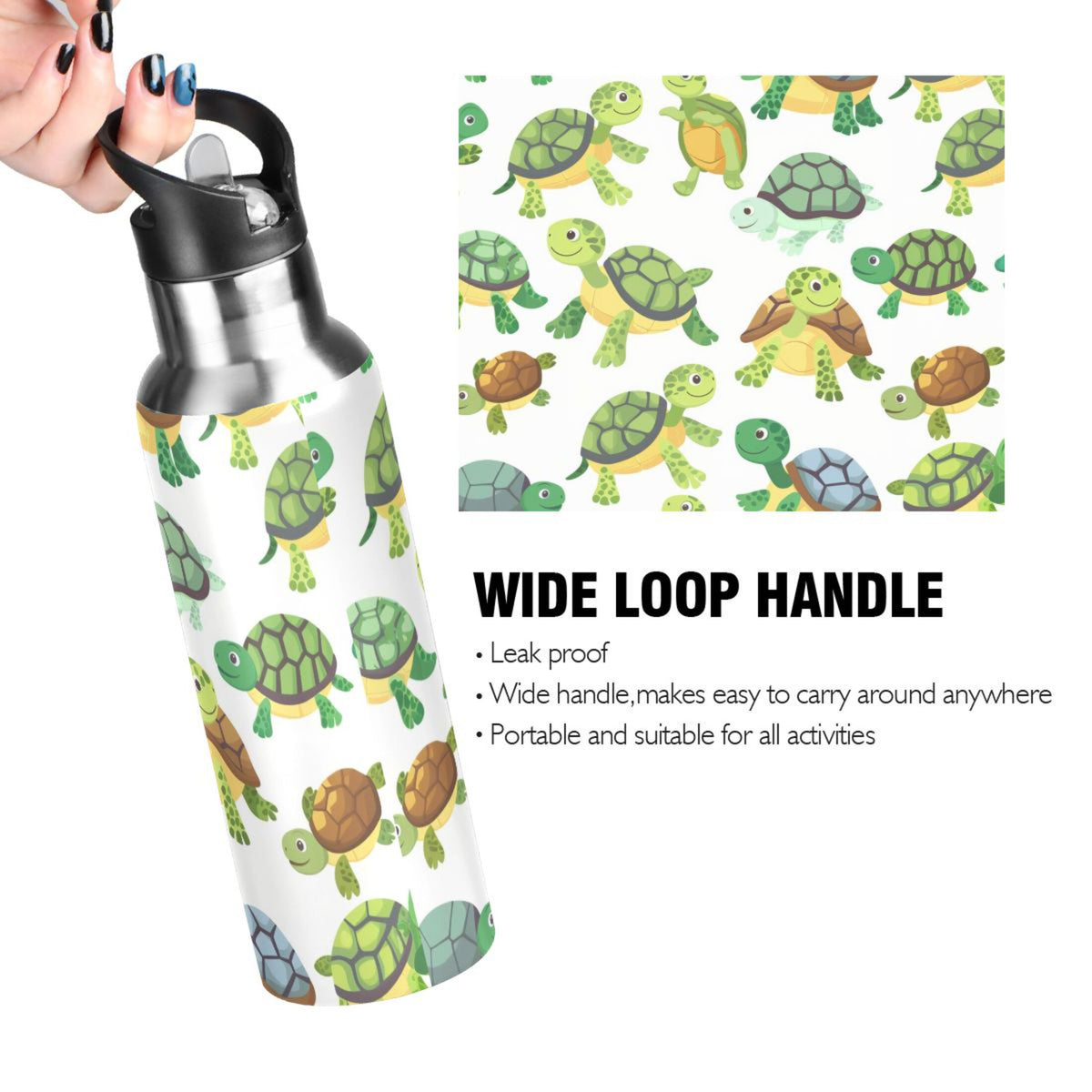 Insulated Stainless Steel Water Bottle with Straw Lid 20 oz G537193