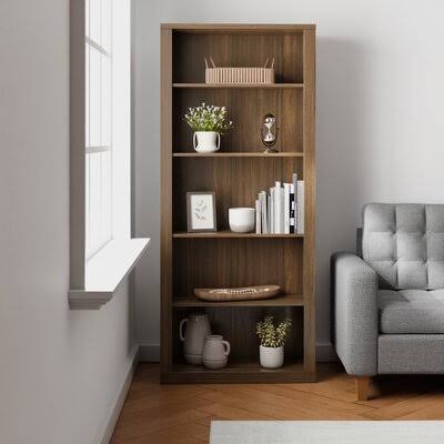 72x22 H x 31.5x22 W Standard Bookcase Brown V685390