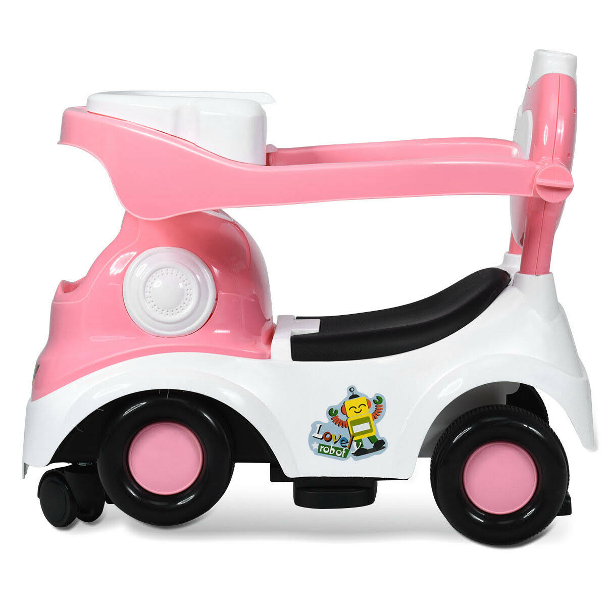 Pink Ride on Push Car with Music Box & Horn J183