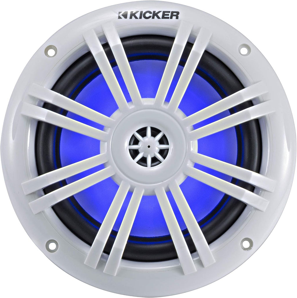 6.5 Inch 2 Way Coaxial Marine LED Boat Speakers, Pair, 4 Ohm, 150 Max Watts, Blue F840
