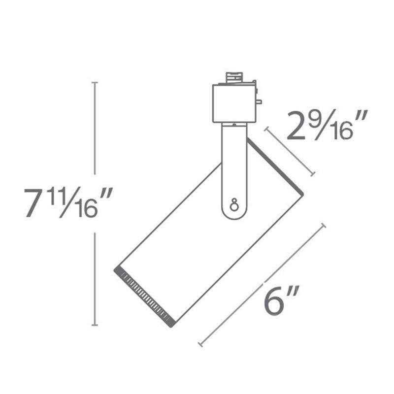 Brushed Nickel LED Track Head L3651