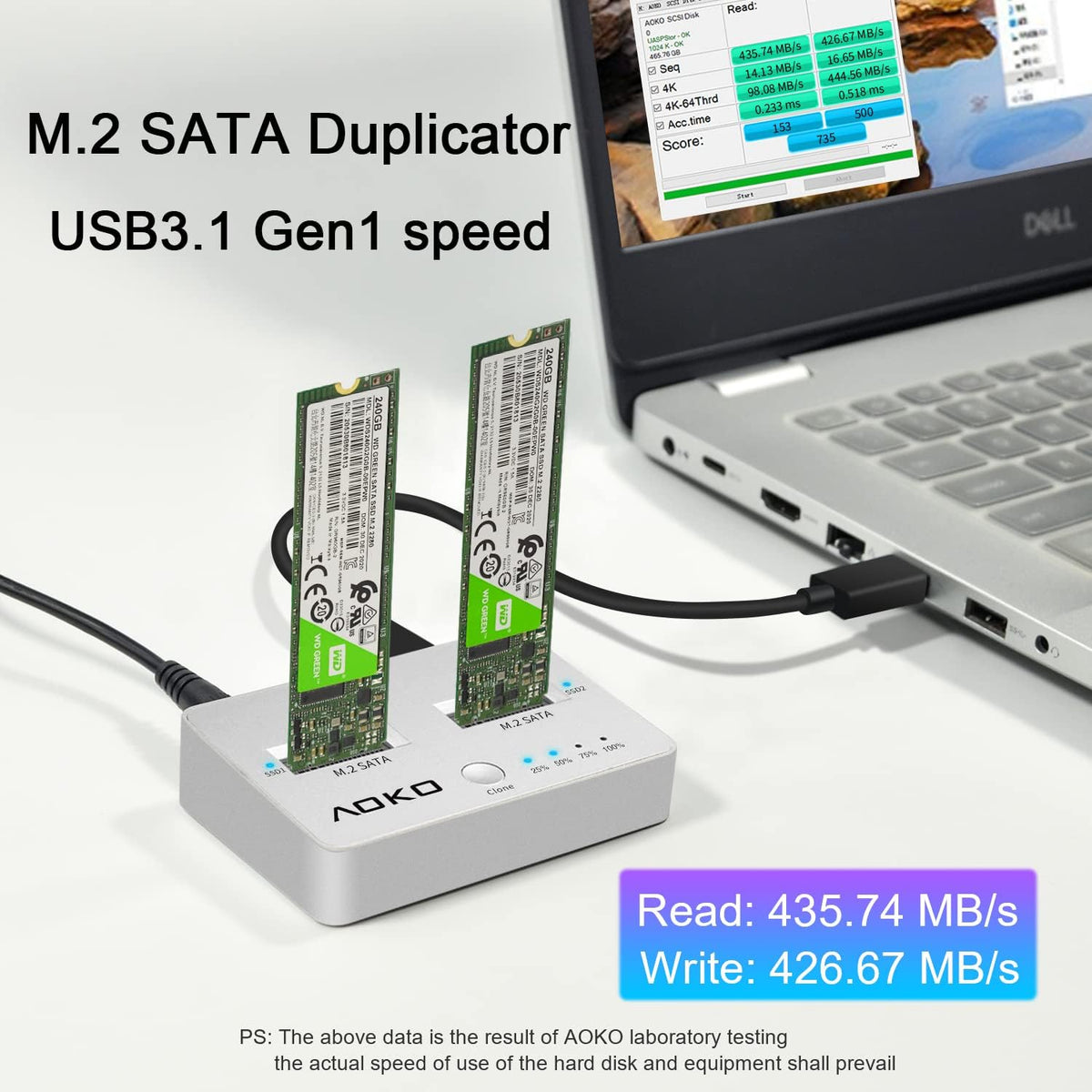 M.2 SATA Dual-Bay Hard Drive Enclosure S73706