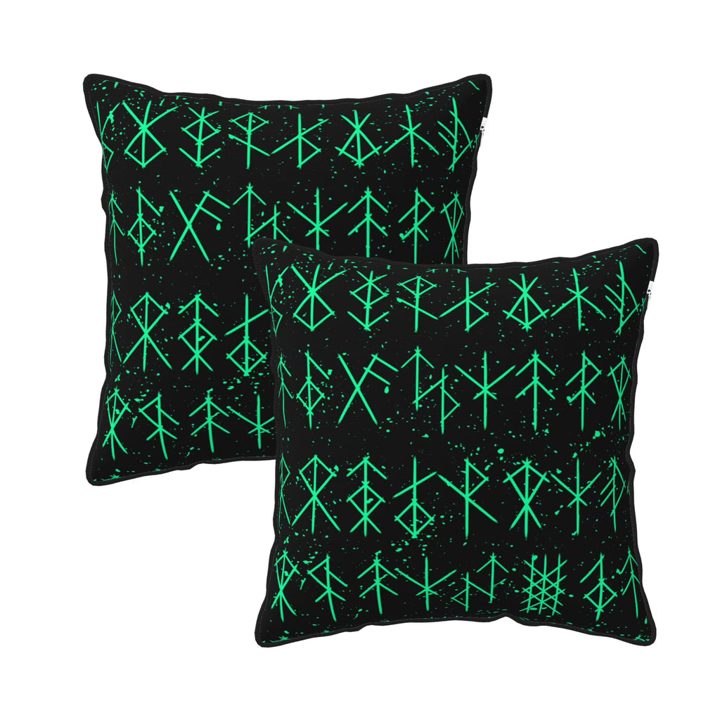 Green 20"x20" Velvet Throw Pillow Covers Set of 2 F315