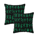 Green 20"x20" Velvet Throw Pillow Covers Set of 2 F315